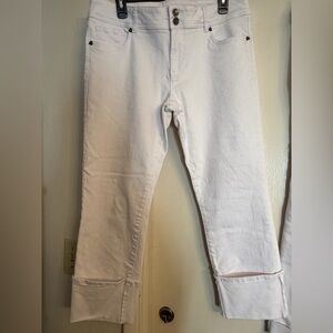 Kut from the Kloth White Cameron Straight Leg Jeans, 12